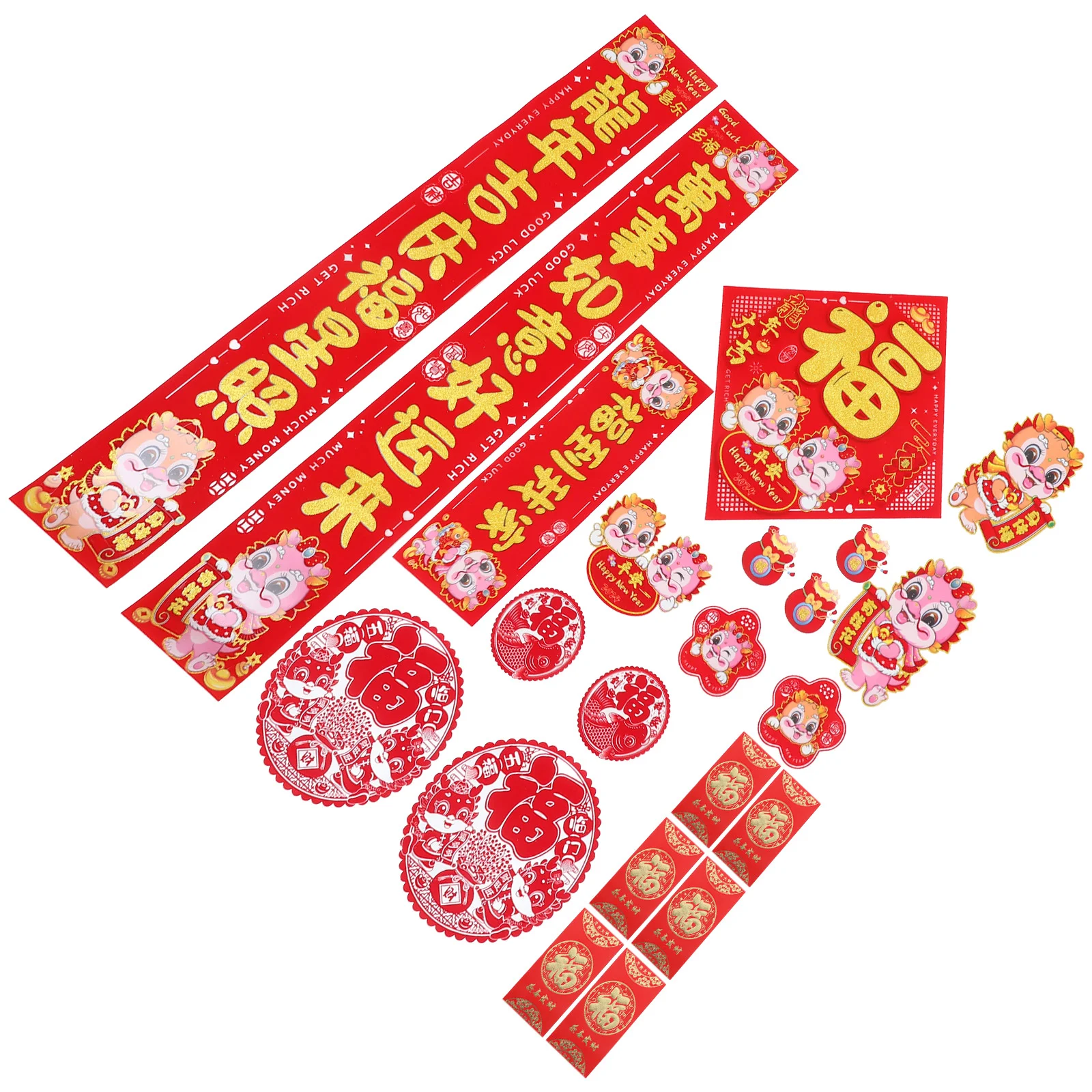Čínsky Fu Jar Okno, Stenu, Nálepky Couplets s Požehnaním Znaky Domova Nový Rok Dekorácie