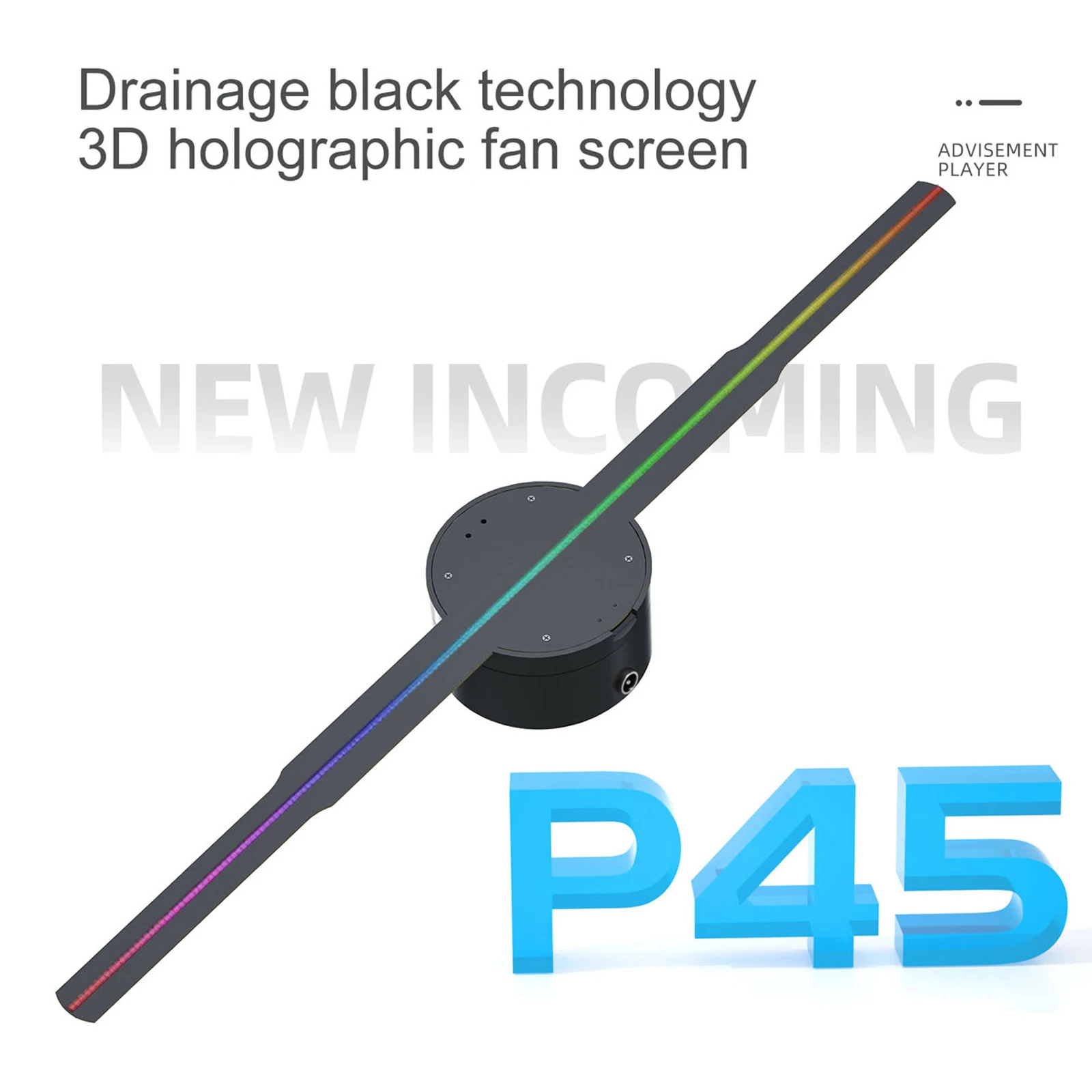 45 CM 3D LED Ventilátor Holografický Projektor 266LED Holografický Projektor Nástenné Reklamné Stroj LED znamenie Reklama light