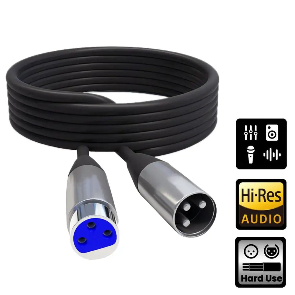 XLR Mikrofón, Kábel, 3-pinový Samec Samica Audio Kábel, Vodič Rozšírenie Štít Kábel Príslušenstvo 1.5 M/3 M