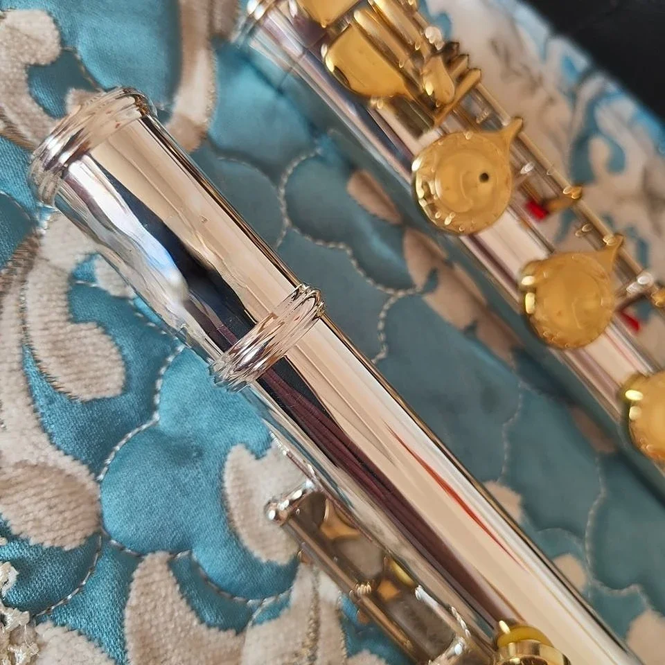High-end 382SL flauta strieborné pozlátené 17 tlačidlo C prepínač jamkové profesionálne flauta nástroj made in Japan technológie