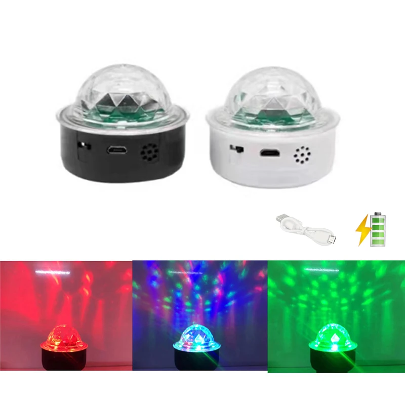 3 W Mini LED Efekt Fáze Svetlo Interiéru Okolitého Svetla Dekorácie Nabíjateľná Laserová Diskotéka Loptu s Hlasového Ovládania