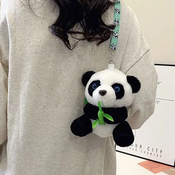 Cartoon Panda Plyšové Crossbody Taška Nové Kreatívne Módna Taška Cez Rameno Deti, Dievčatá Batoh Tašky Kawaii Plyšové Taška